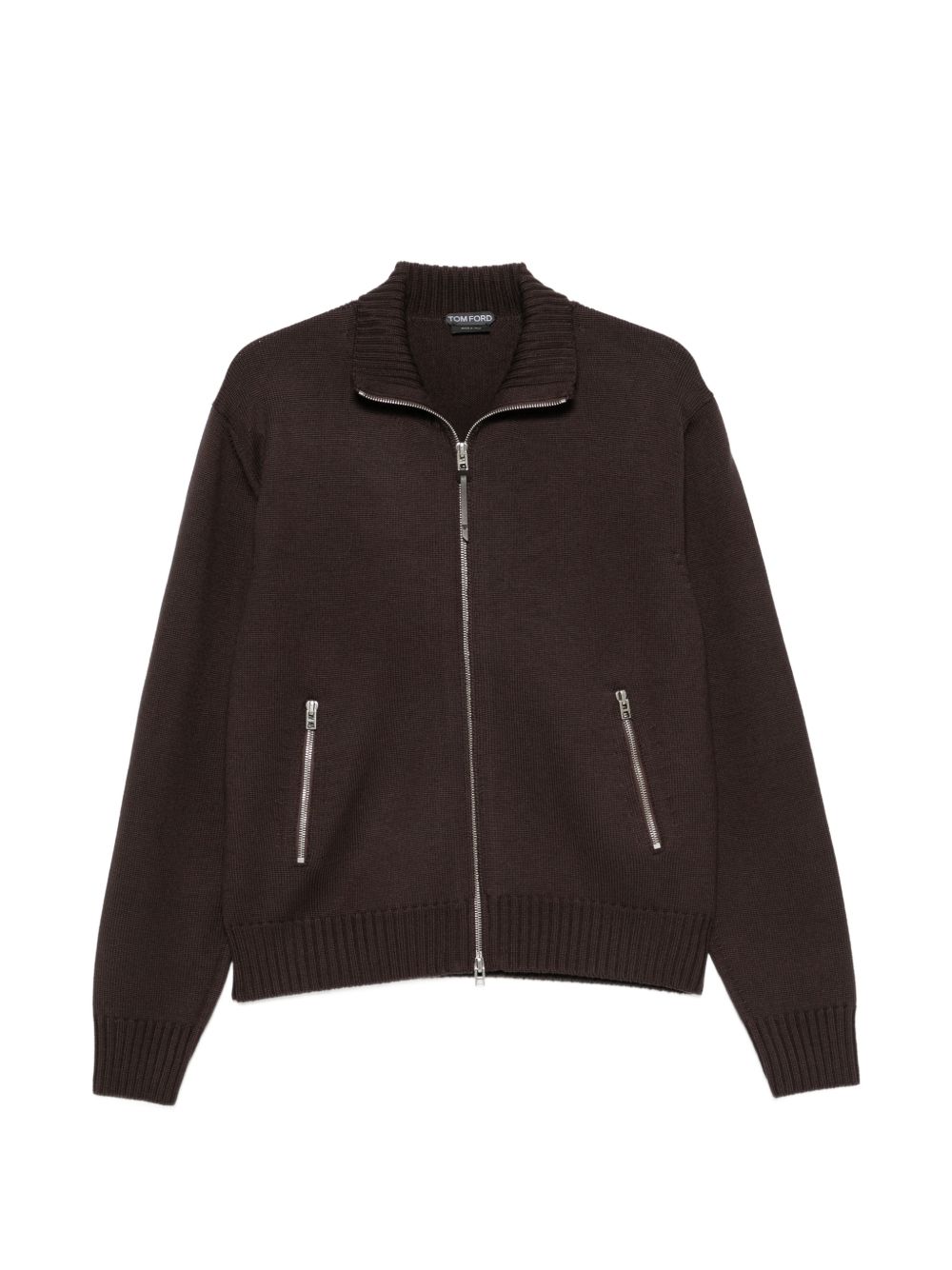 Tom Ford KZL027 maglia uomo marrone cioccolato