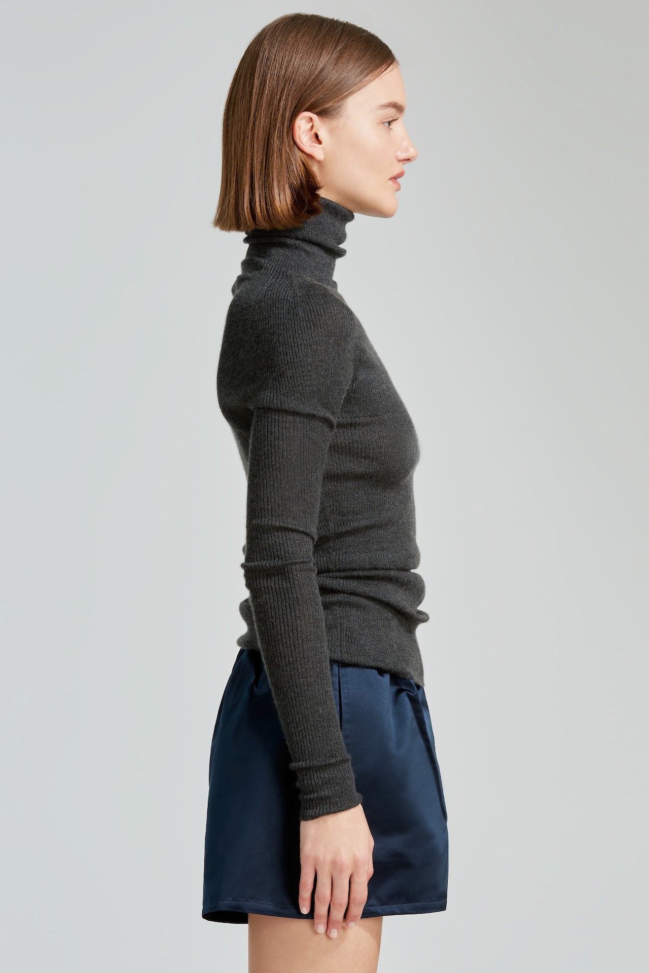 Sa Su Phi dolcevita a costine cashmere seta donna
