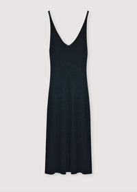 The New Society Gaura abito donna nero coste scollo a V
