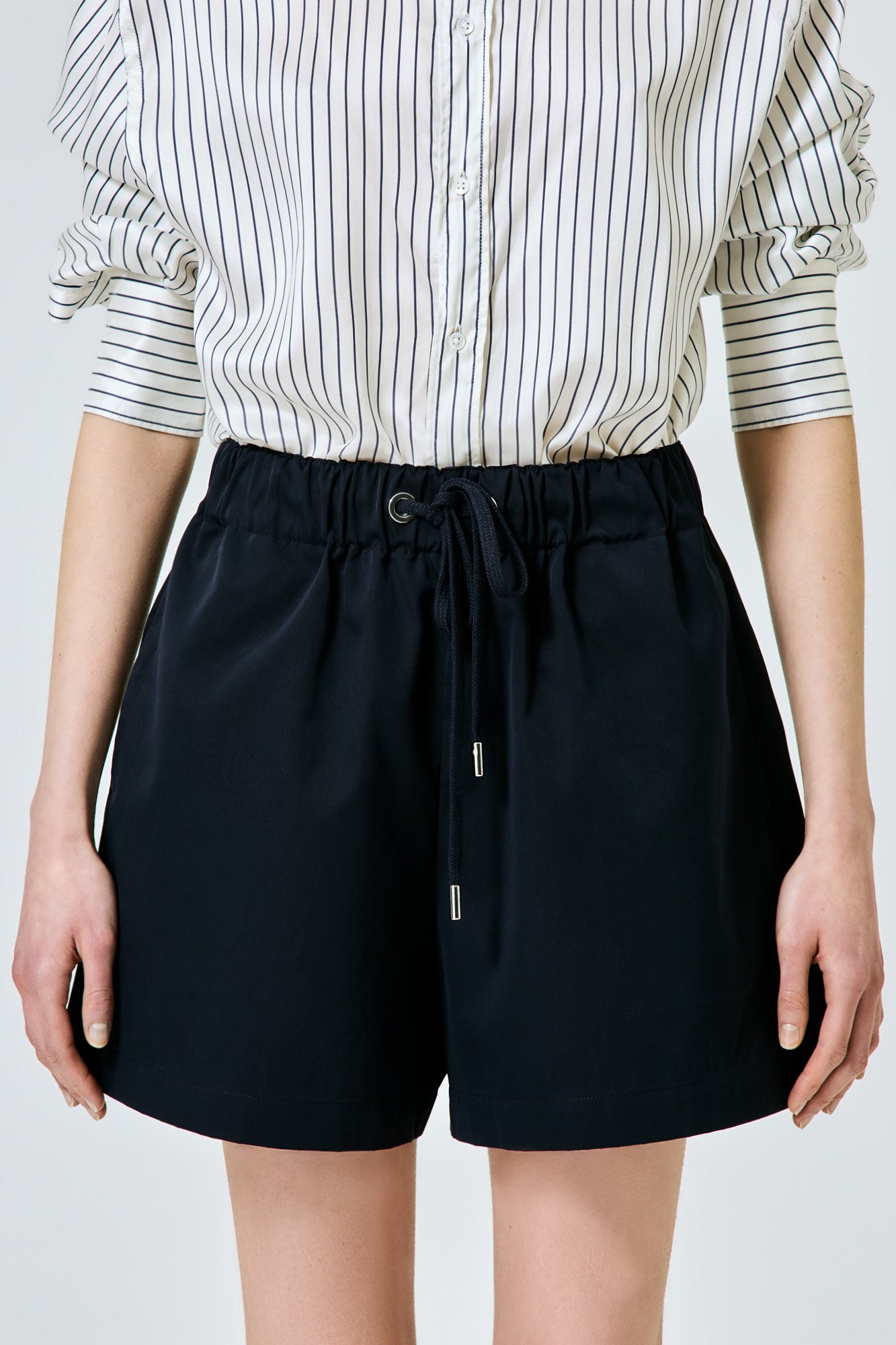 Sa Su Phi Valentina shorts cotone seta blu