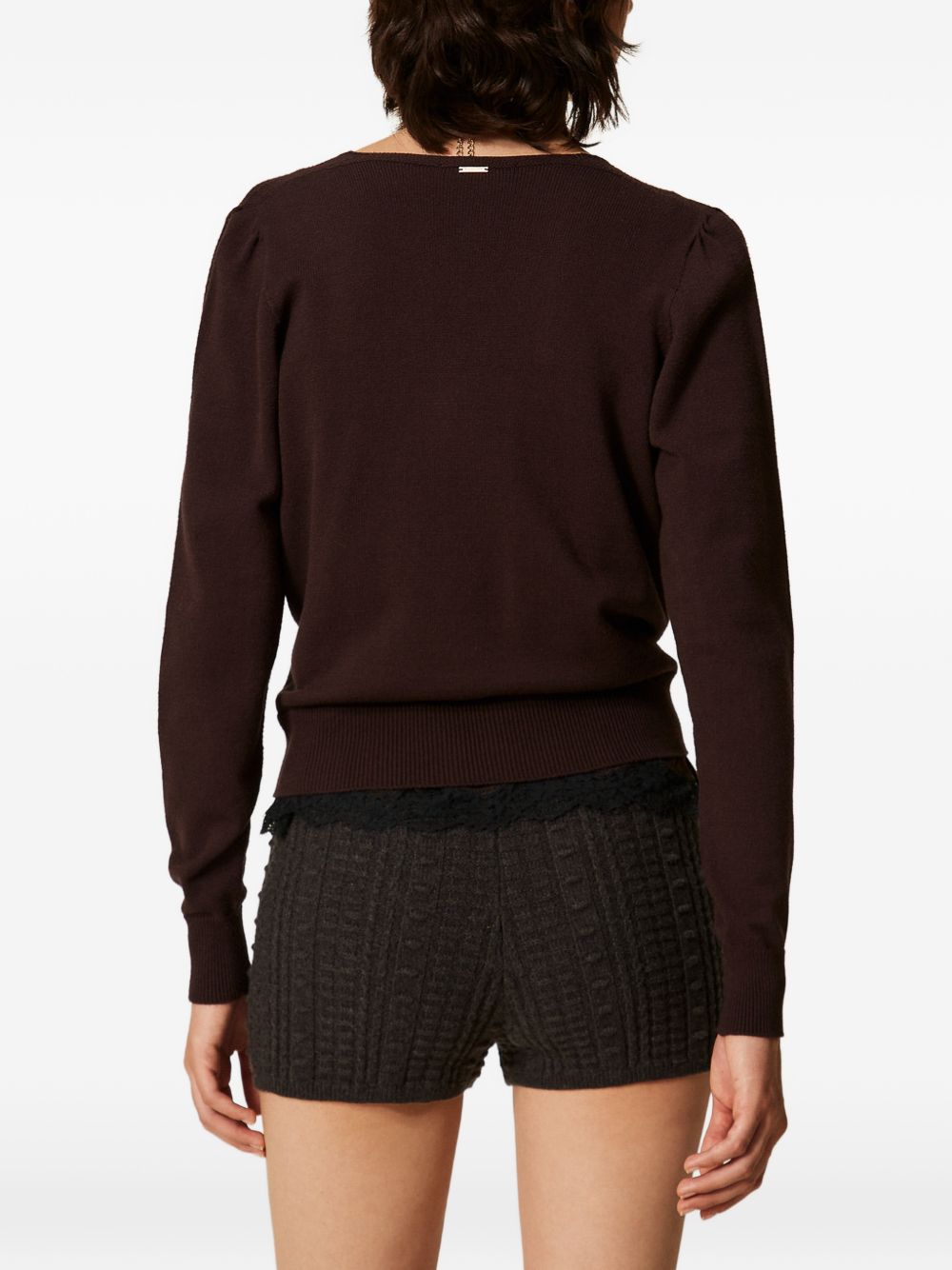 Twinset 262TT3331 maglia marrone coffee