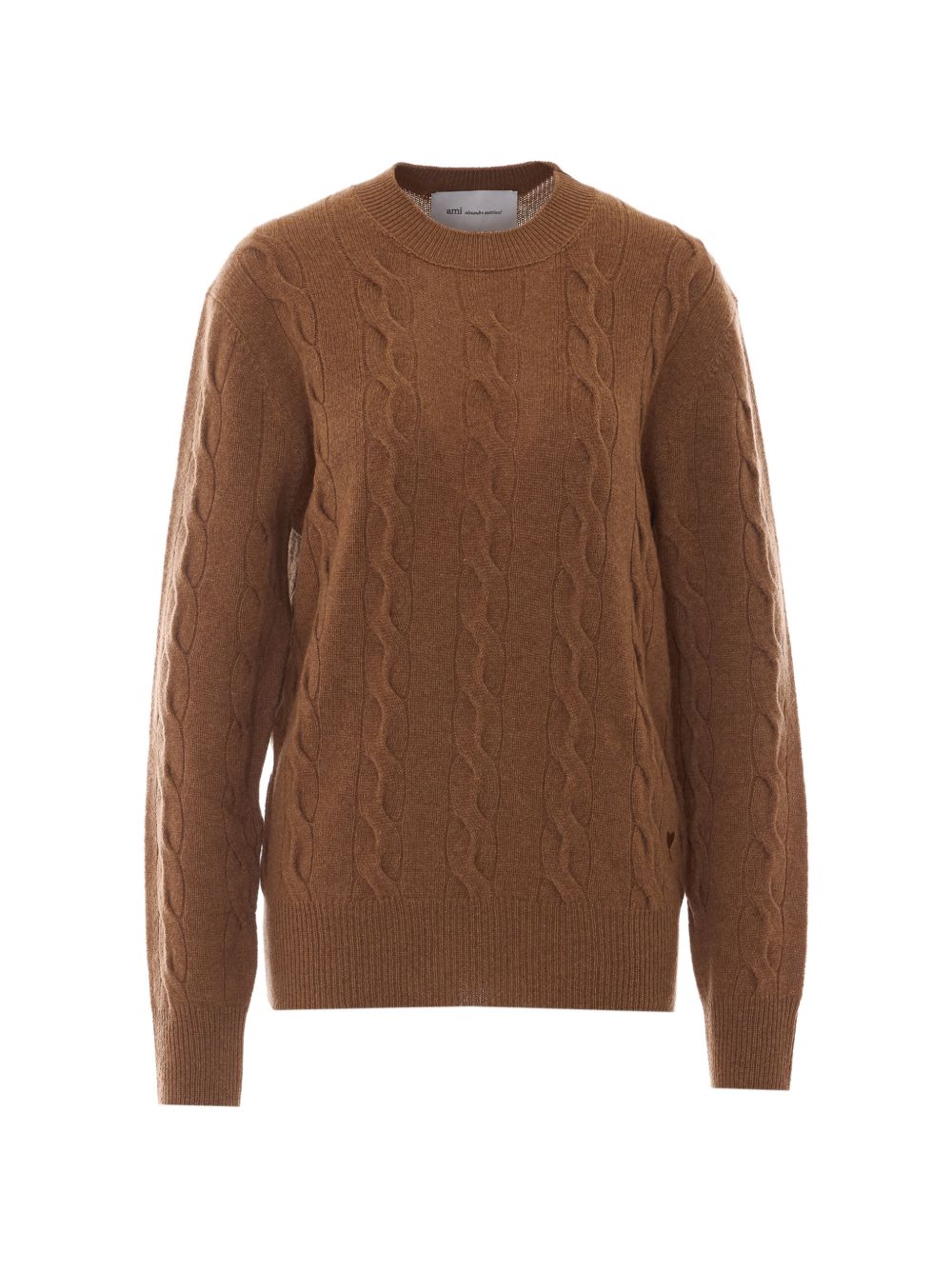 AMI UKS880 maglia marrone camel uomo