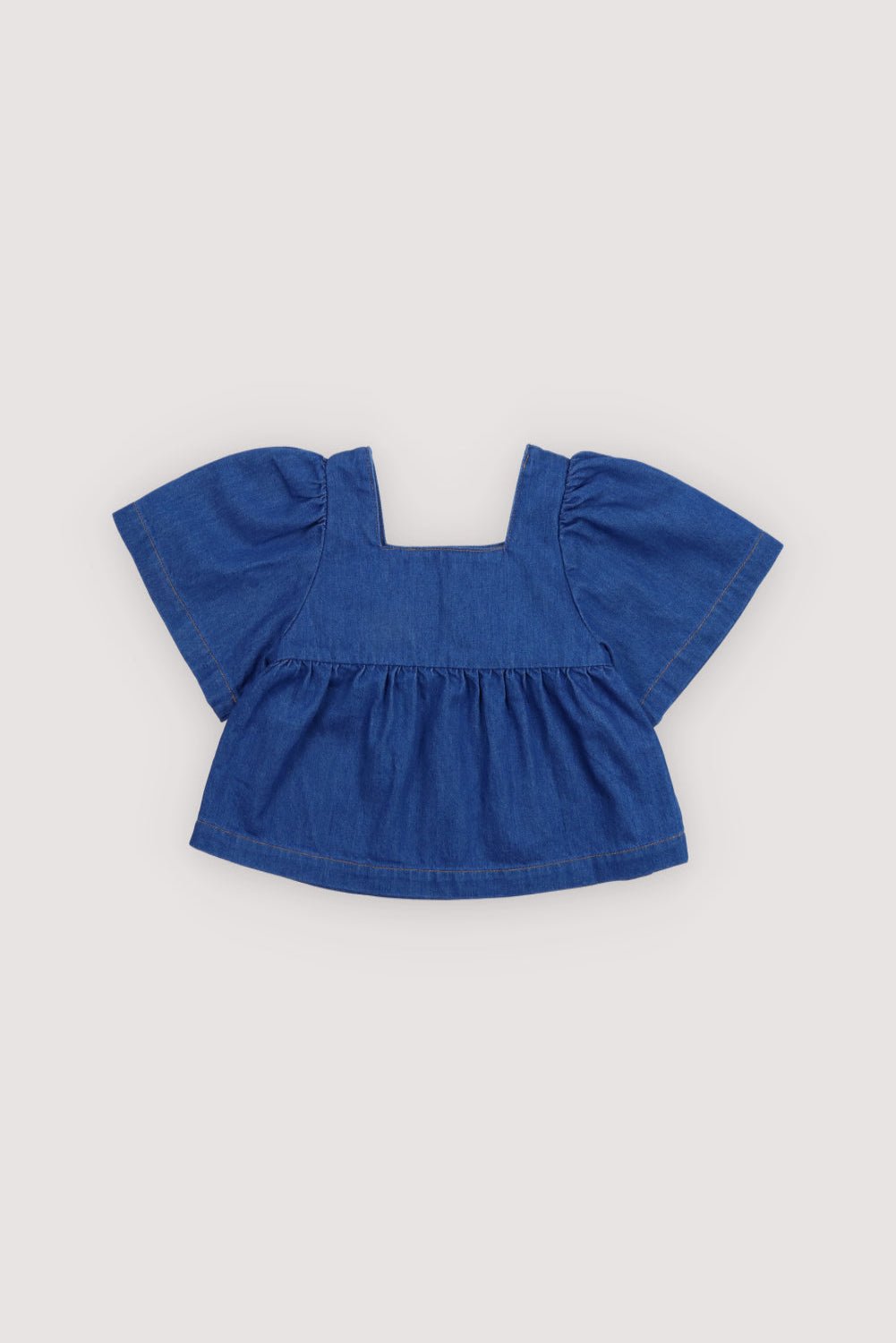 The New Society Tulip Camicia Blue Denim 6 Anni Cotone