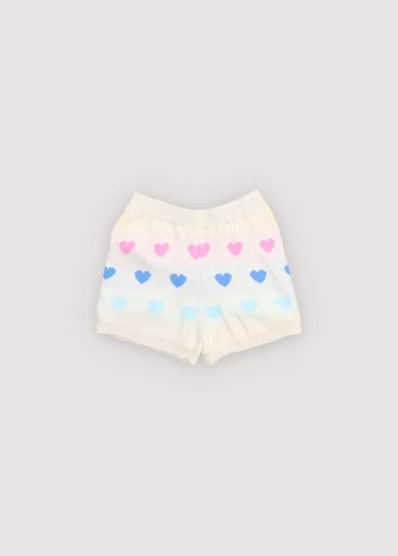 The New Society Pinpilin shorts bimba 6 anni cuori cotone