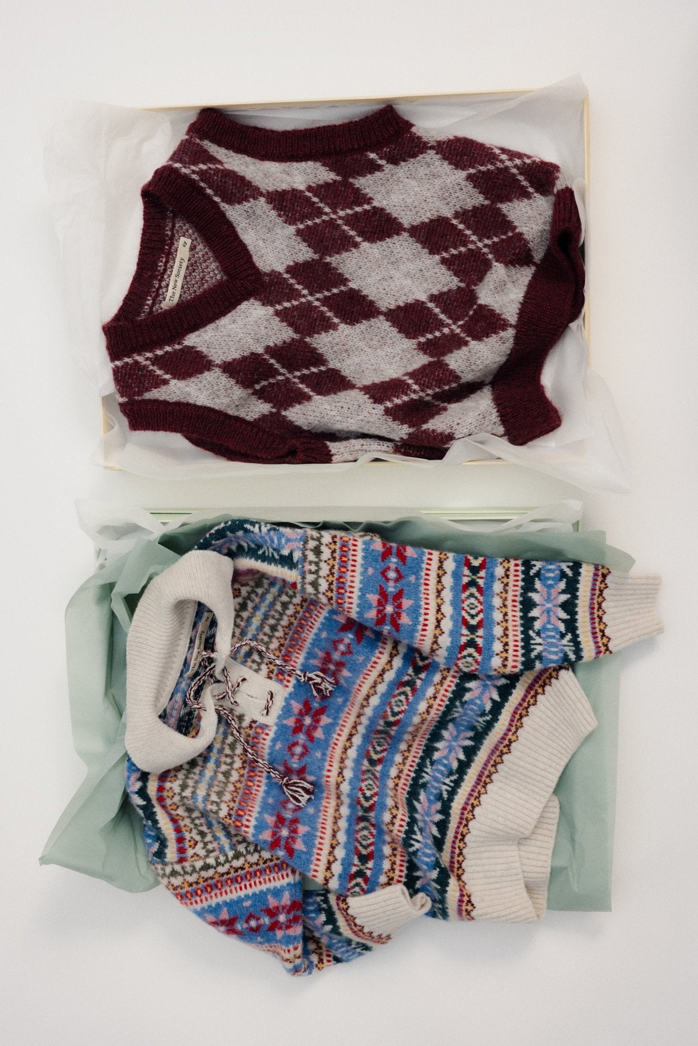 The New Society Caia Polo maglia bimba jacquard multicolore