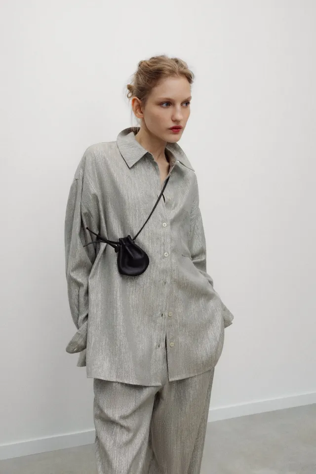 THE NEW SOCIETY Iris camicia donna viscosa lurex elegante