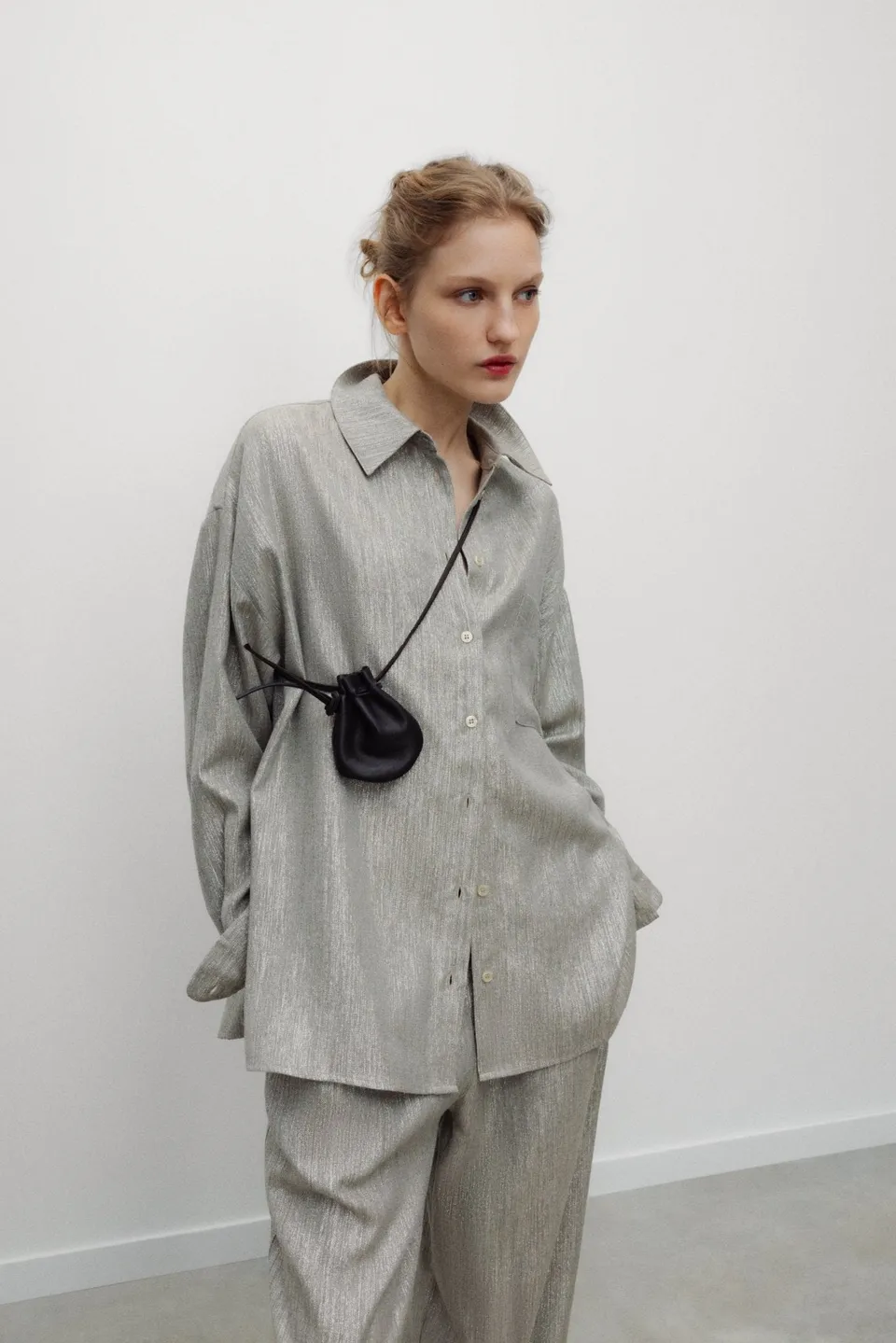 THE NEW SOCIETY Iris camicia donna viscosa lurex elegante