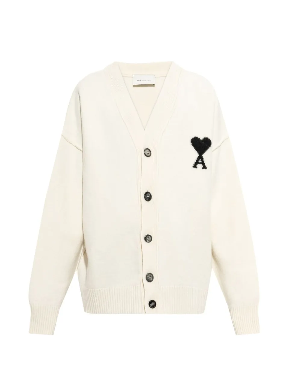AMI UKC367 018151 cardigan bianco