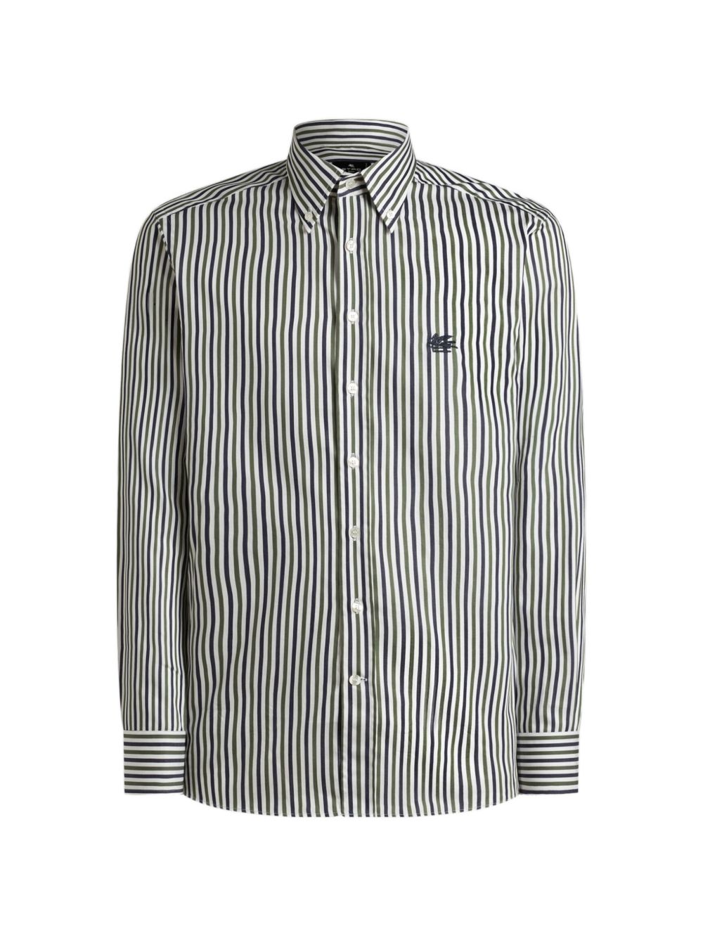 Etro MRIB0004 camicia uomo verde fantasia multicolor
