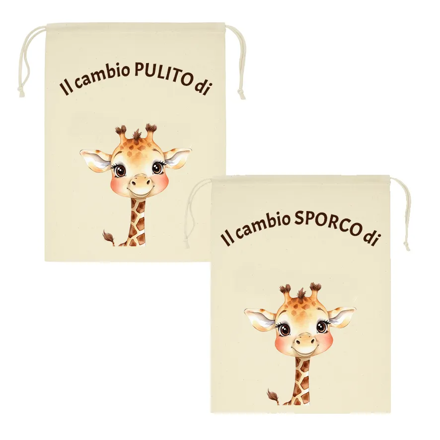 Mr. Gadgets Giraffa sacchetto asilo sporco pulito cotone