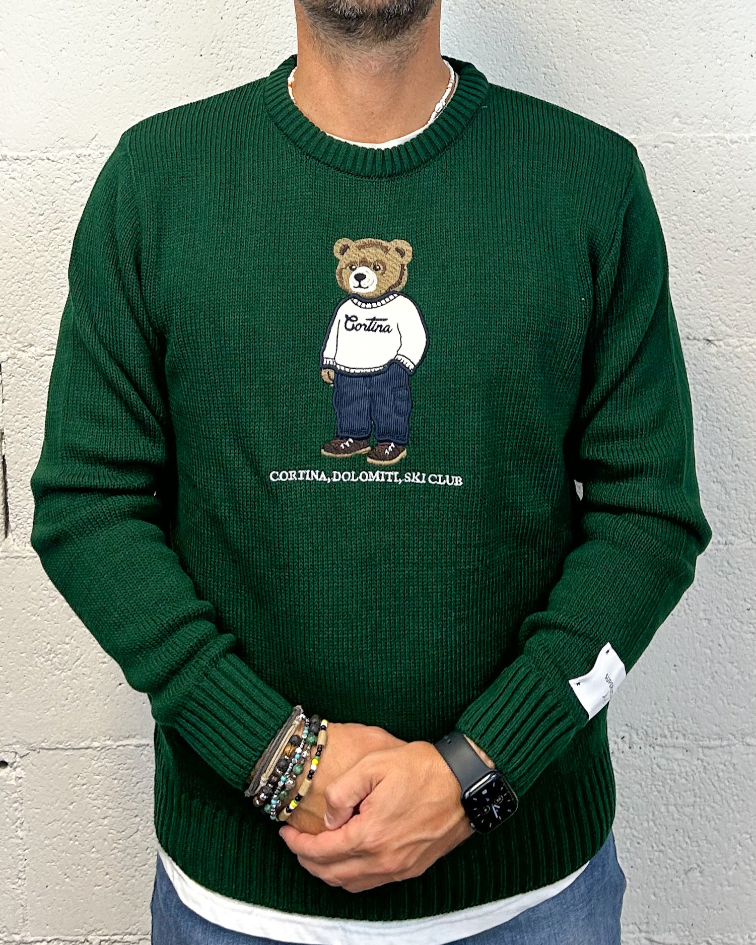 ONLYONE SUPERCULTURE Bear Cortina pullover bosco