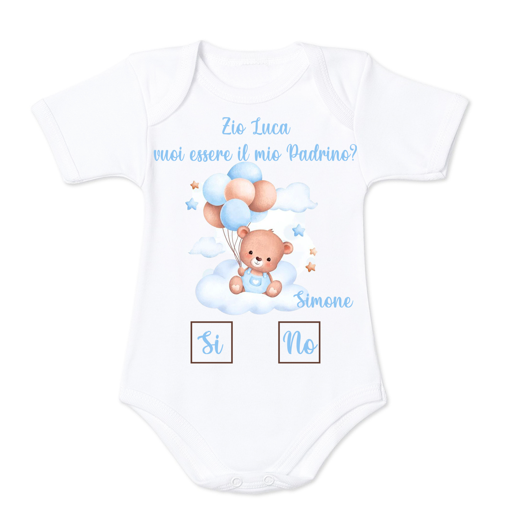 Mr. Gadgets Madrina Padrino body neonato cotone