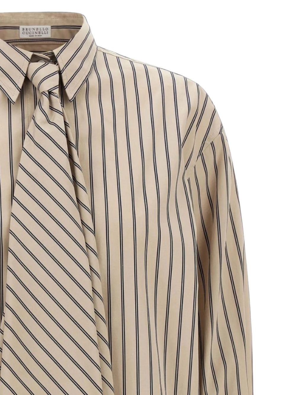Brunello Cucinelli MG704M3A06 camicia beige blu