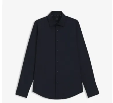 BOSS 50473265 Camicia Dark Blue collo grande