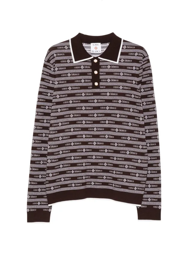 Casablanca M-PF26-KW-729-01 polo marrone uomo
