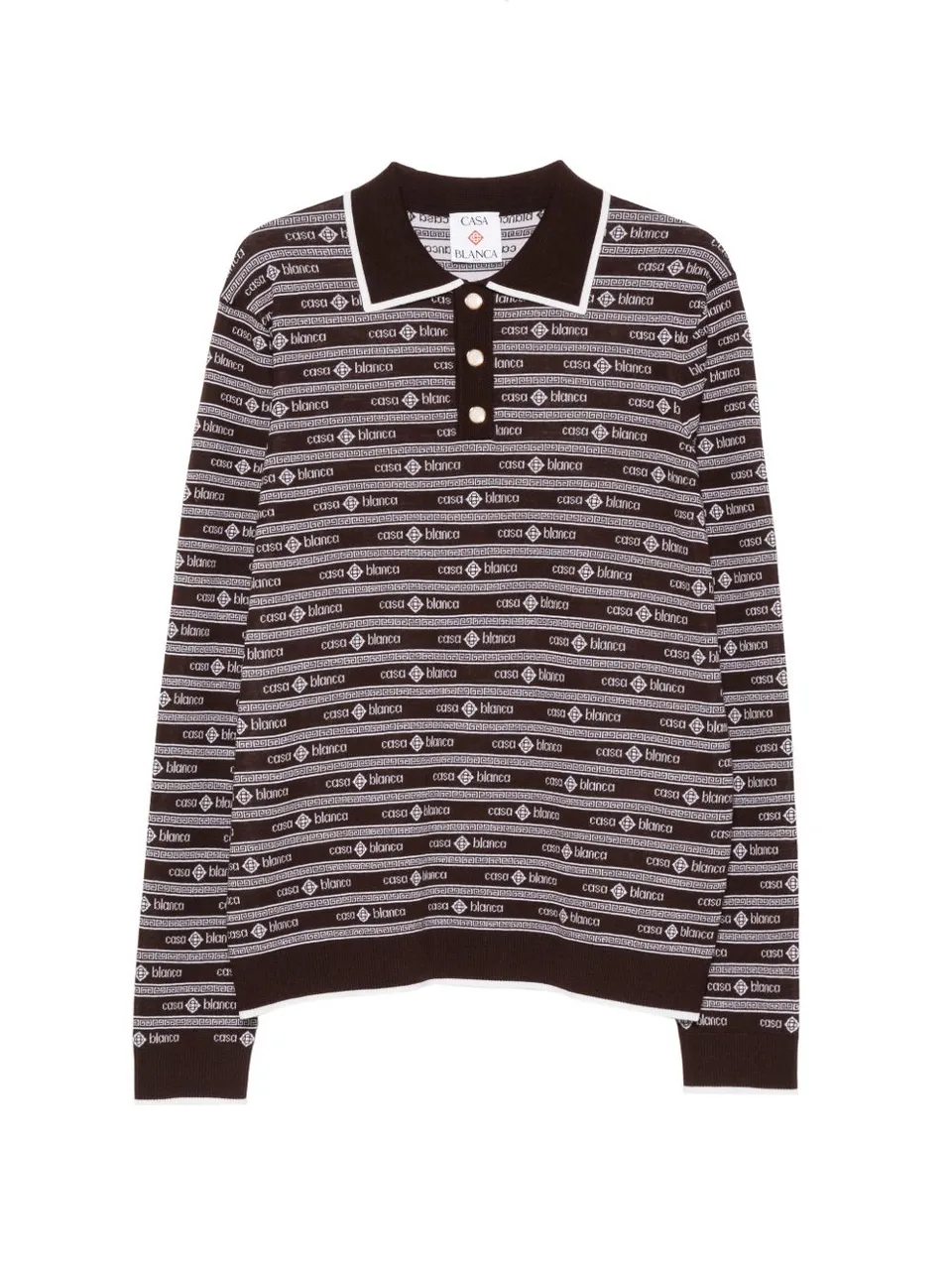 Casablanca M-PF26-KW-729-01 polo marrone uomo