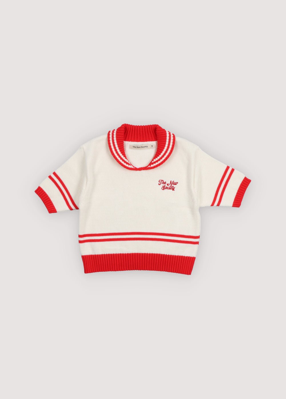 THE NEW SOCIETY Begonia polo bambina Ecru cotone maglia