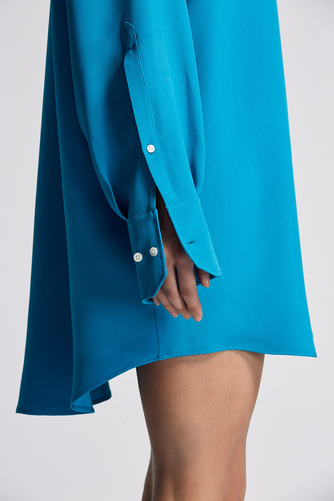 Sa Su Phi Roberta camicia oversize azzurra seta