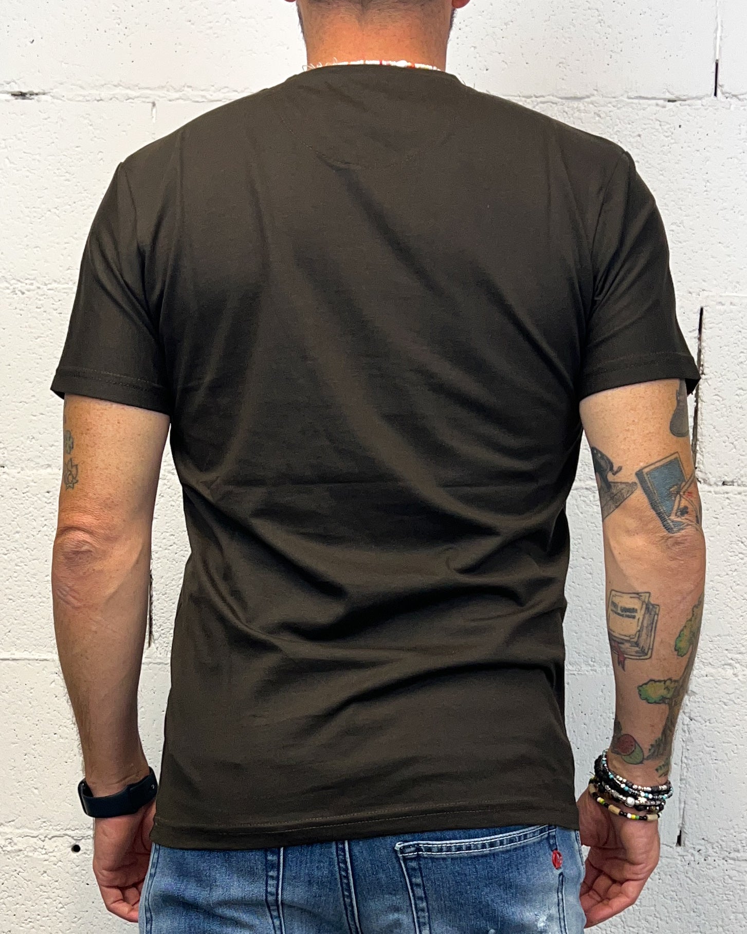 ONLYONE OVER-D Taschino Contrasto T-Shirt Moro Slim