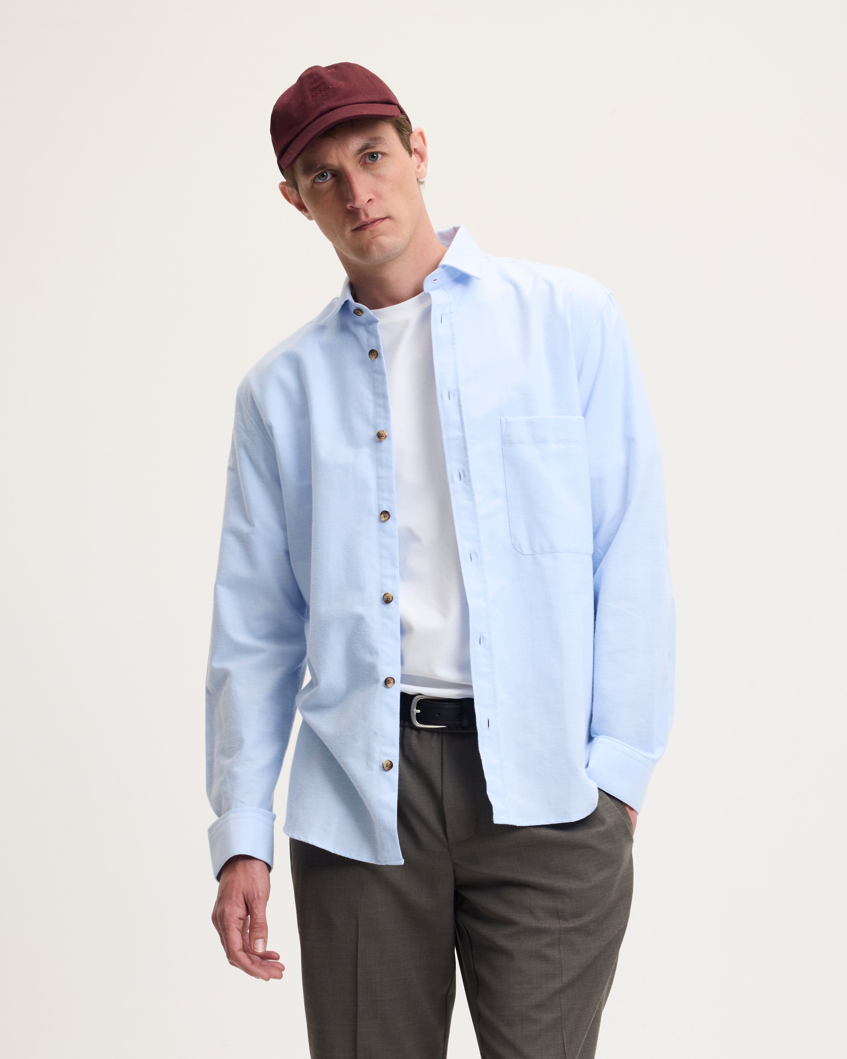 Goodpeople Sebastian camicia azzurra cotone