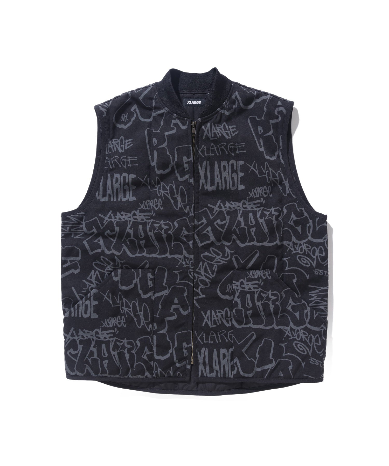 X-Large Graffiti Work gilet imbottito nero
