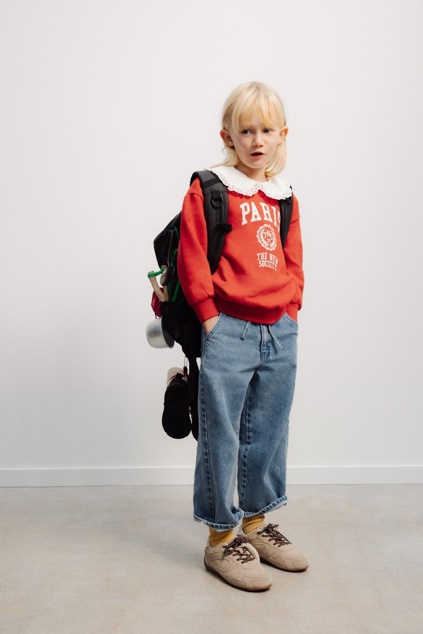THE NEW SOCIETY Ridge Denim Pant pantaloni denim bimbo