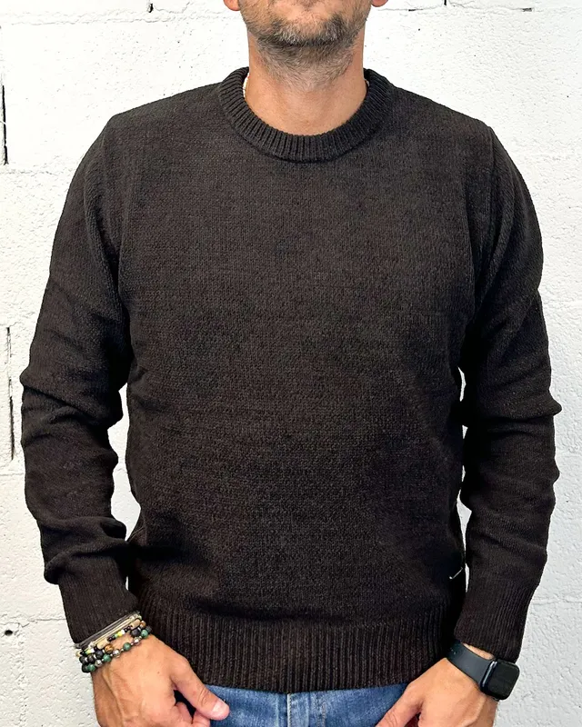 ONLYONE GIANNI LUPO Ciniglia paricollo coffee vestibilita regolare