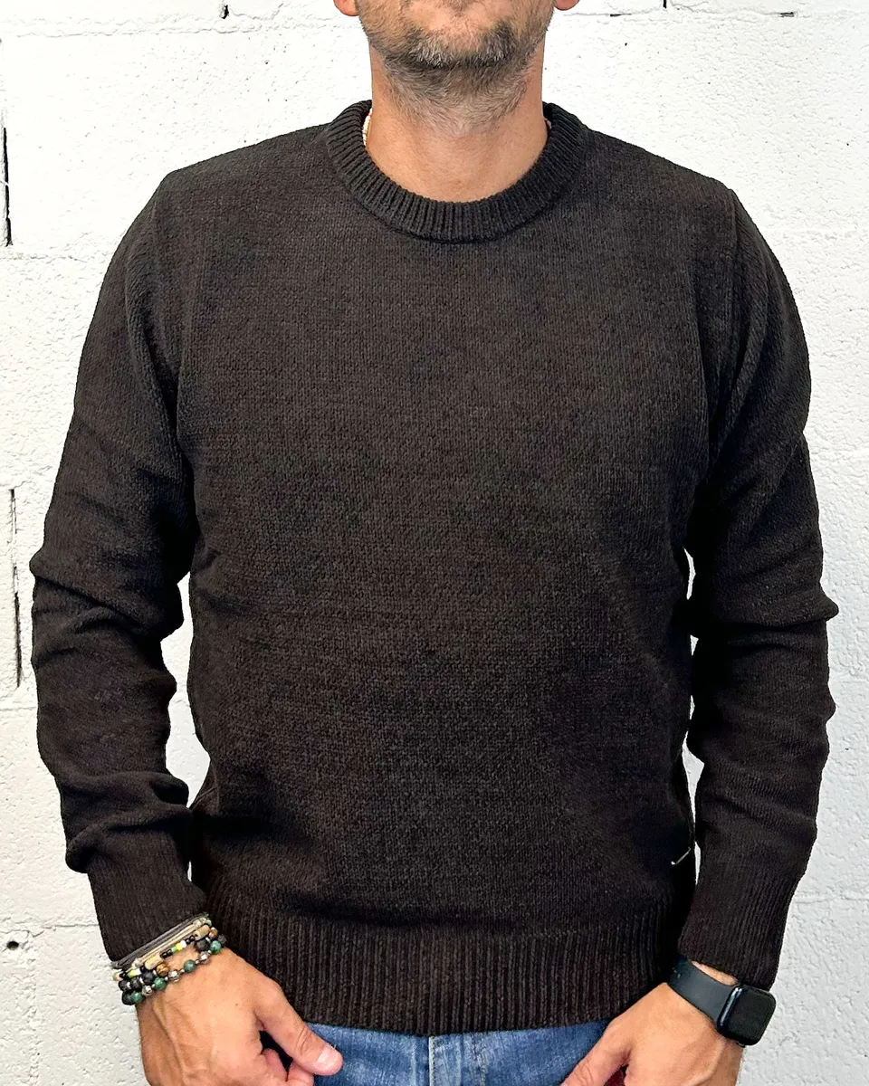 ONLYONE GIANNI LUPO Ciniglia paricollo coffee vestibilita regolare