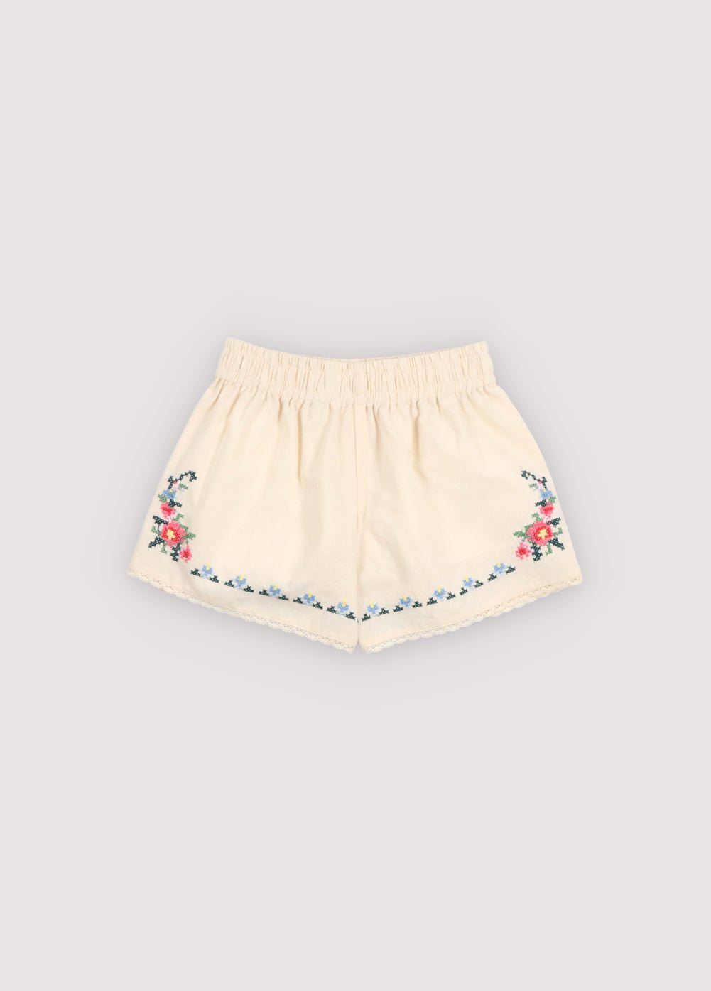 The New Society Narcise Short pantaloncini ecru cotone bambina
