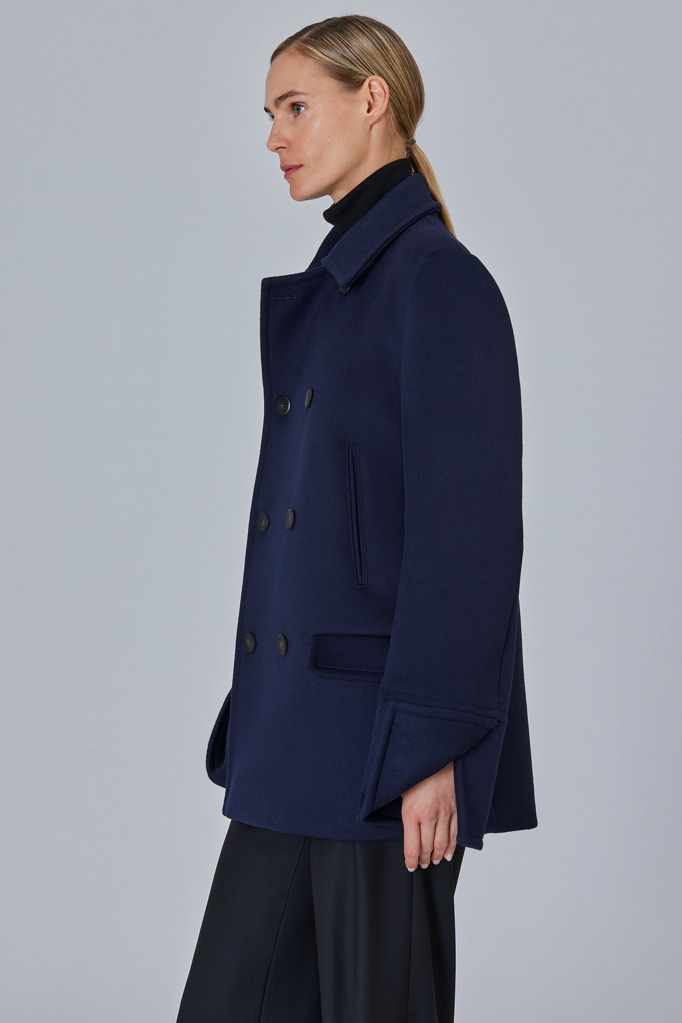 Sa Su Phi Short Double Cashmere Peacoat cappotto corto