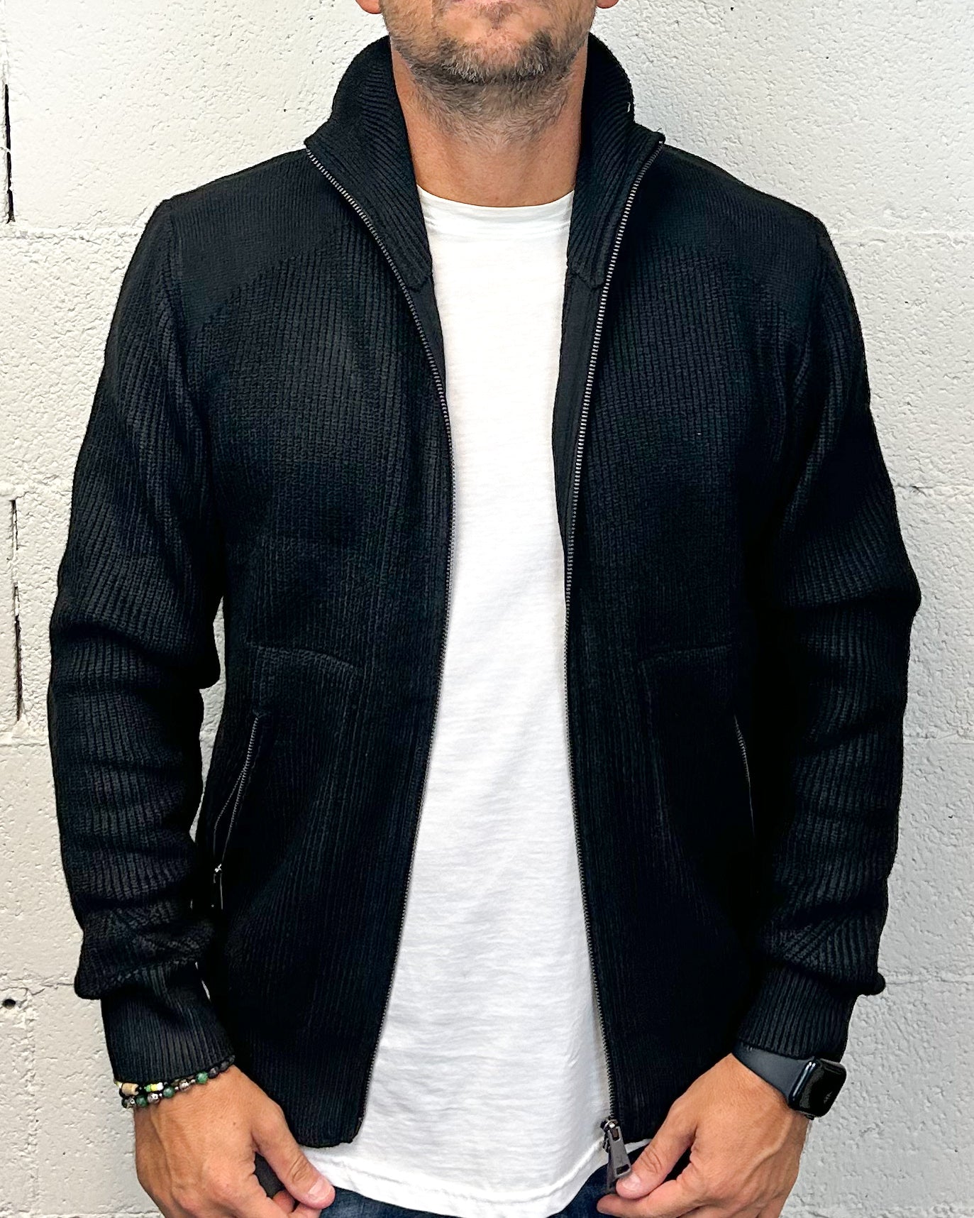 Gianni Lupo felpa con zip nera