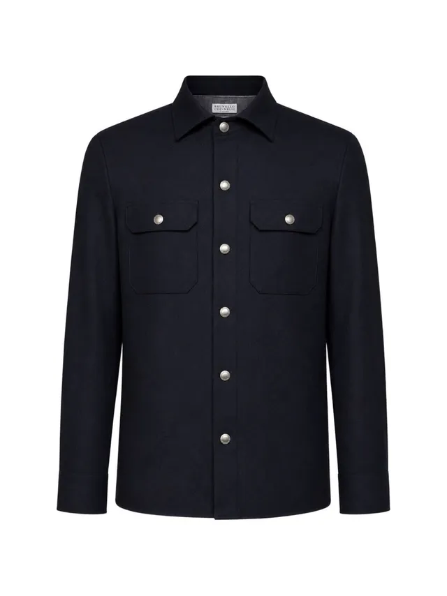 Brunello Cucinelli MY6660721 camicia navy uomo