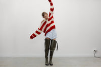 The New Society Ellie Woman Polo maglia rossa mohair