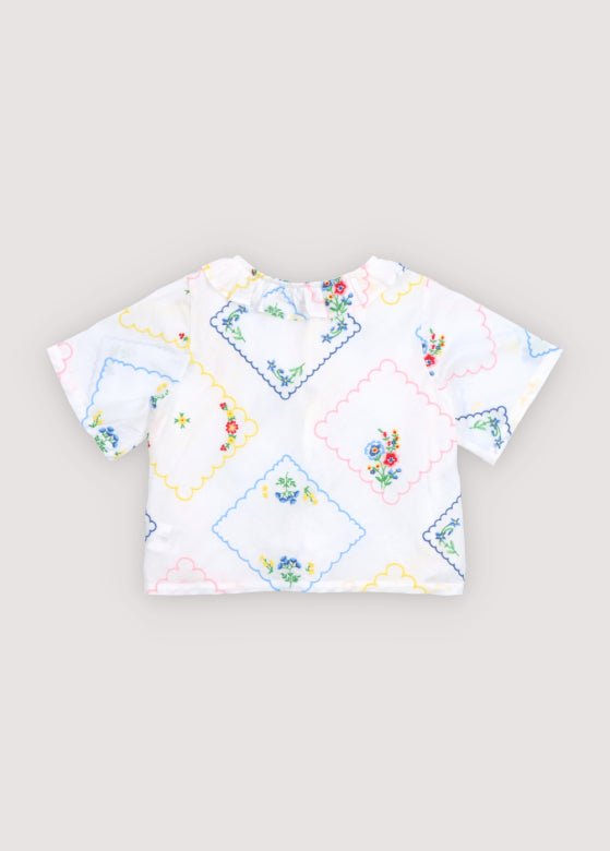 THE NEW SOCIETY Jacinthe camicia baby ricamo multicolor cotone
