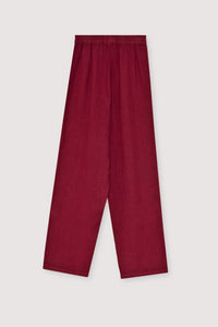 The New Society Melissa pantaloni lino bordeaux