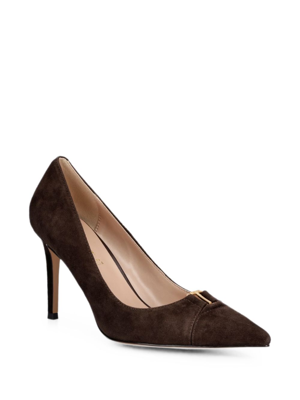 Twinset 262TCP018 scarpe con tacco marrone classiche
