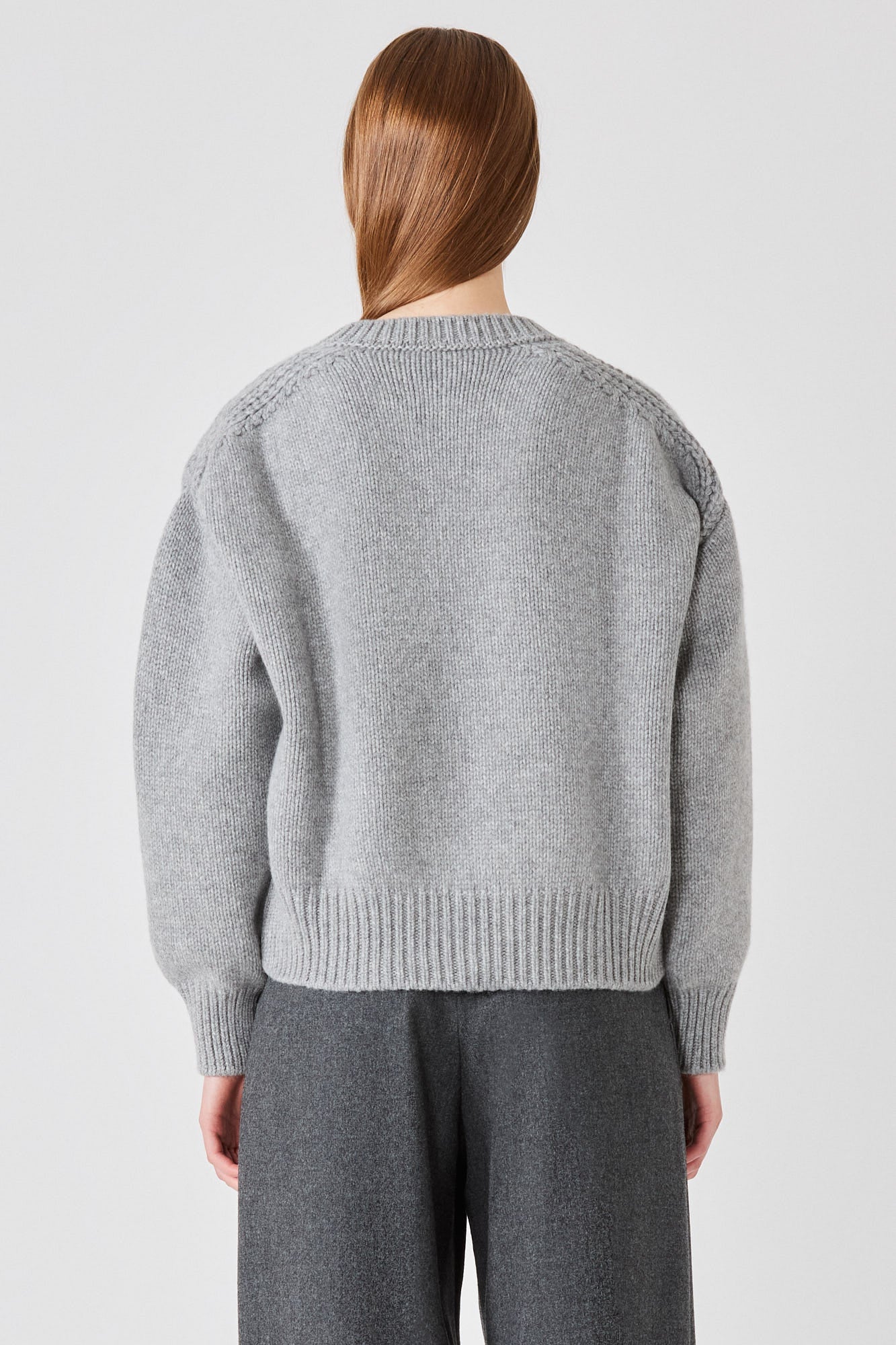 Sa Su Phi Giada maglione girocollo cashmere grigio