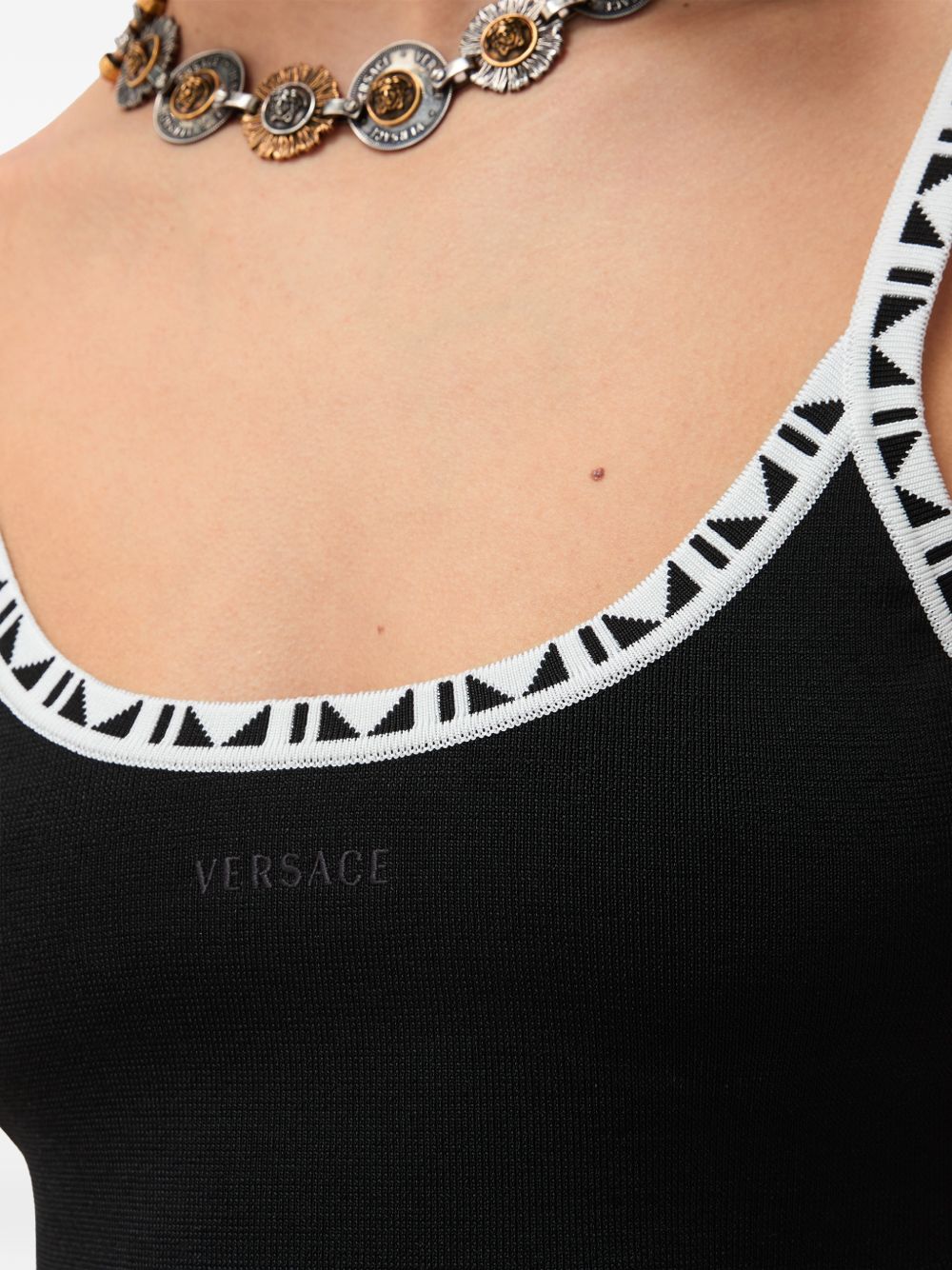 Versace 1025356 top nero donna