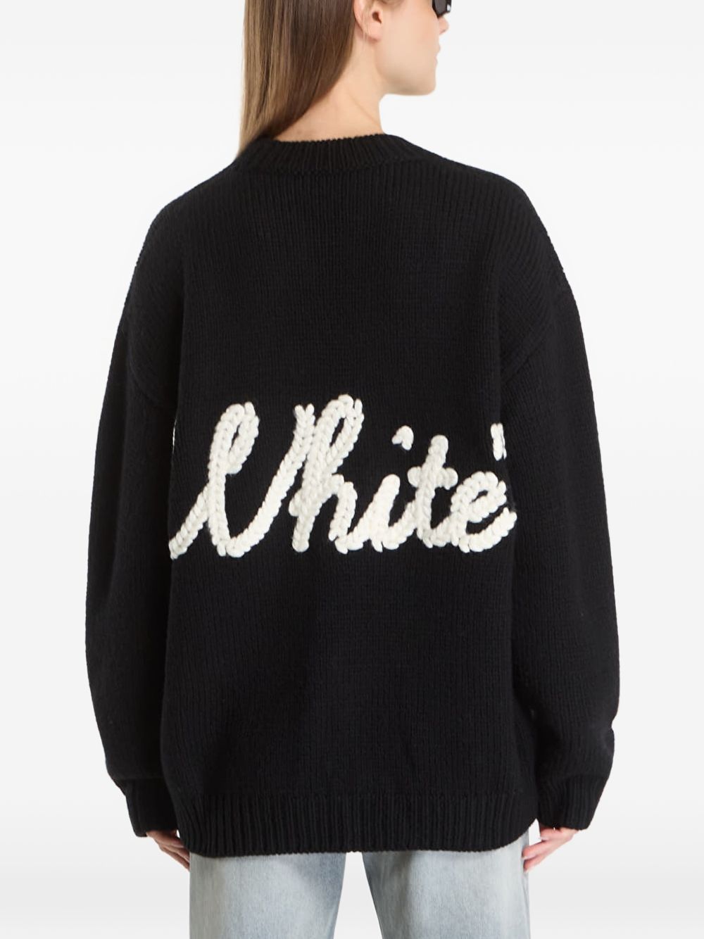Off-White 44MHE212F26 maglia nera uomo