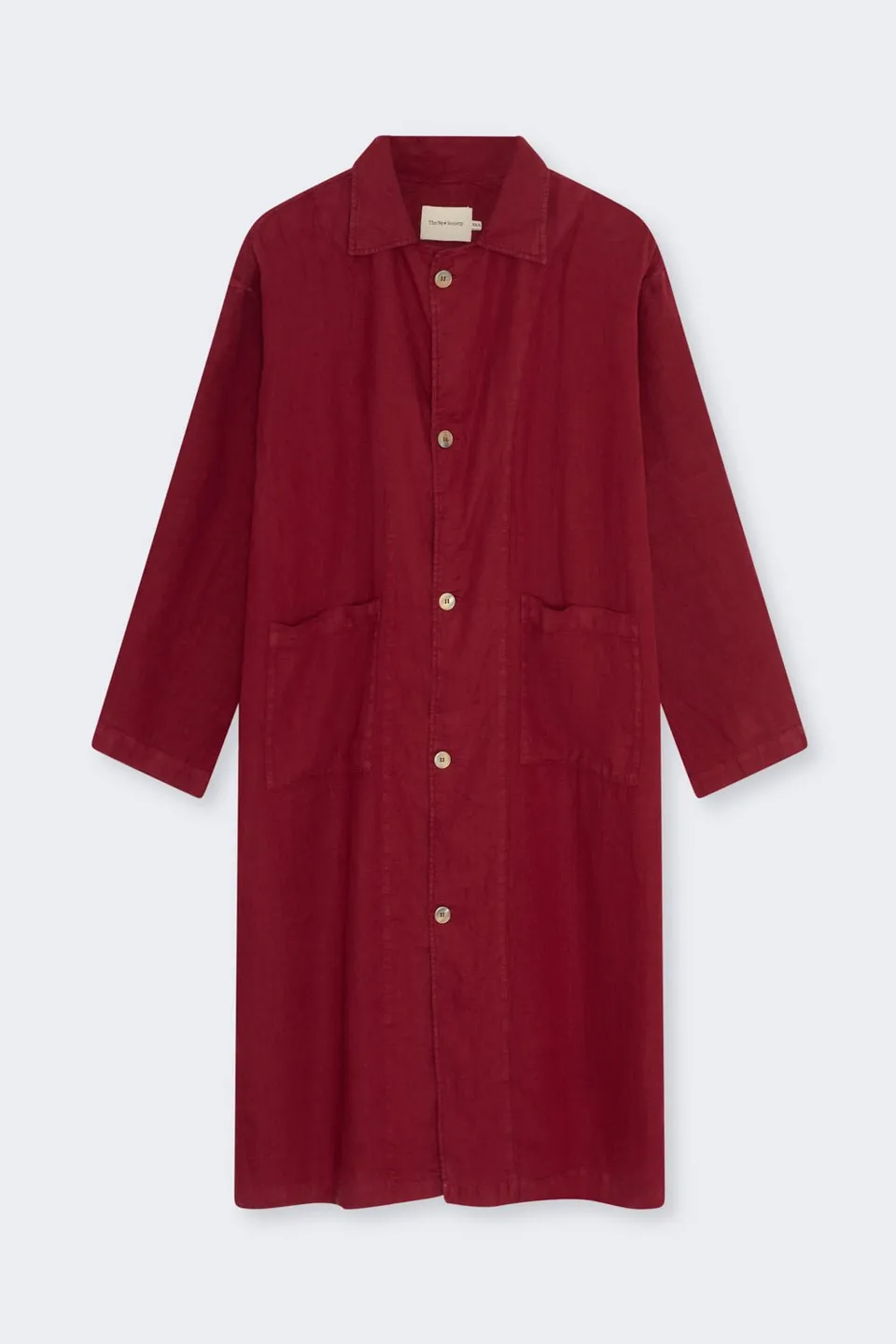 The New Society Melissa trench donna lino rosso vino