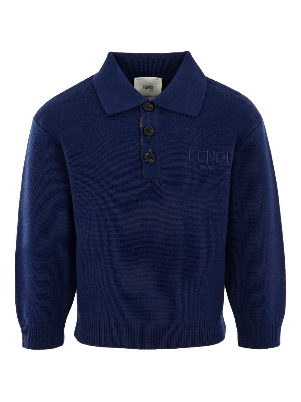 Fendi Kids JMG128 polo blu bambina