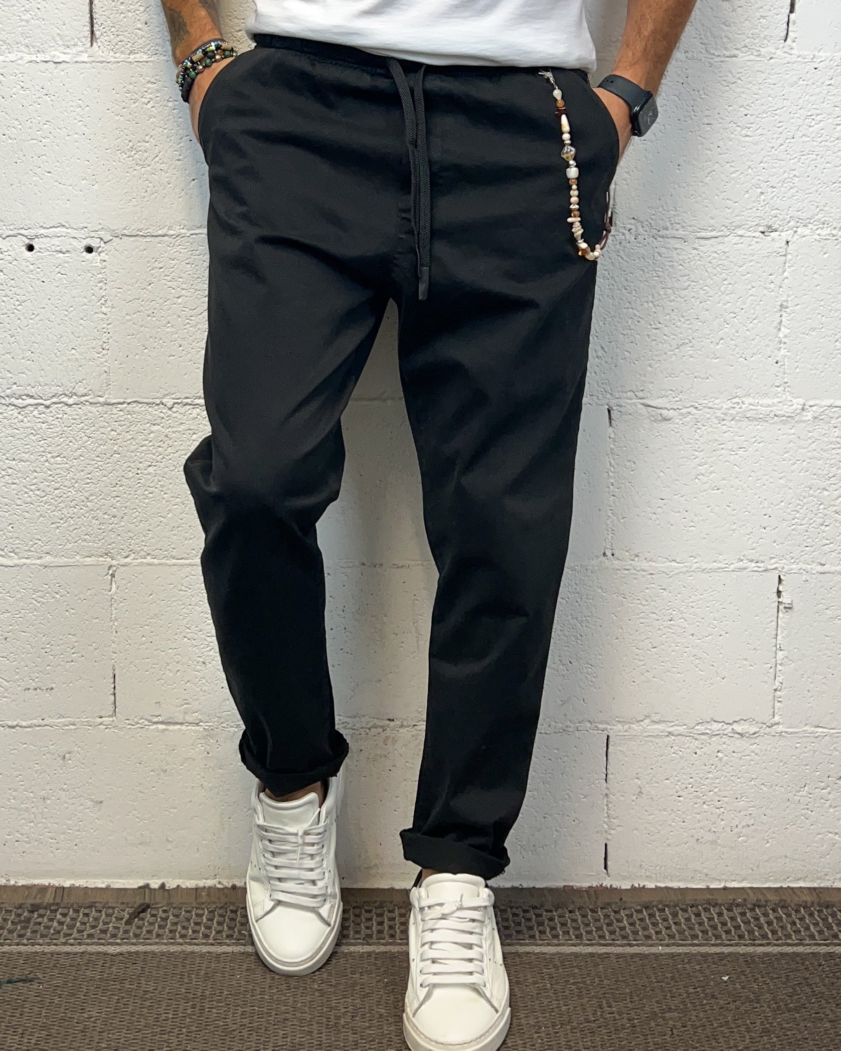 ONLYONE OVER-D Nero pantaloni denim regolari