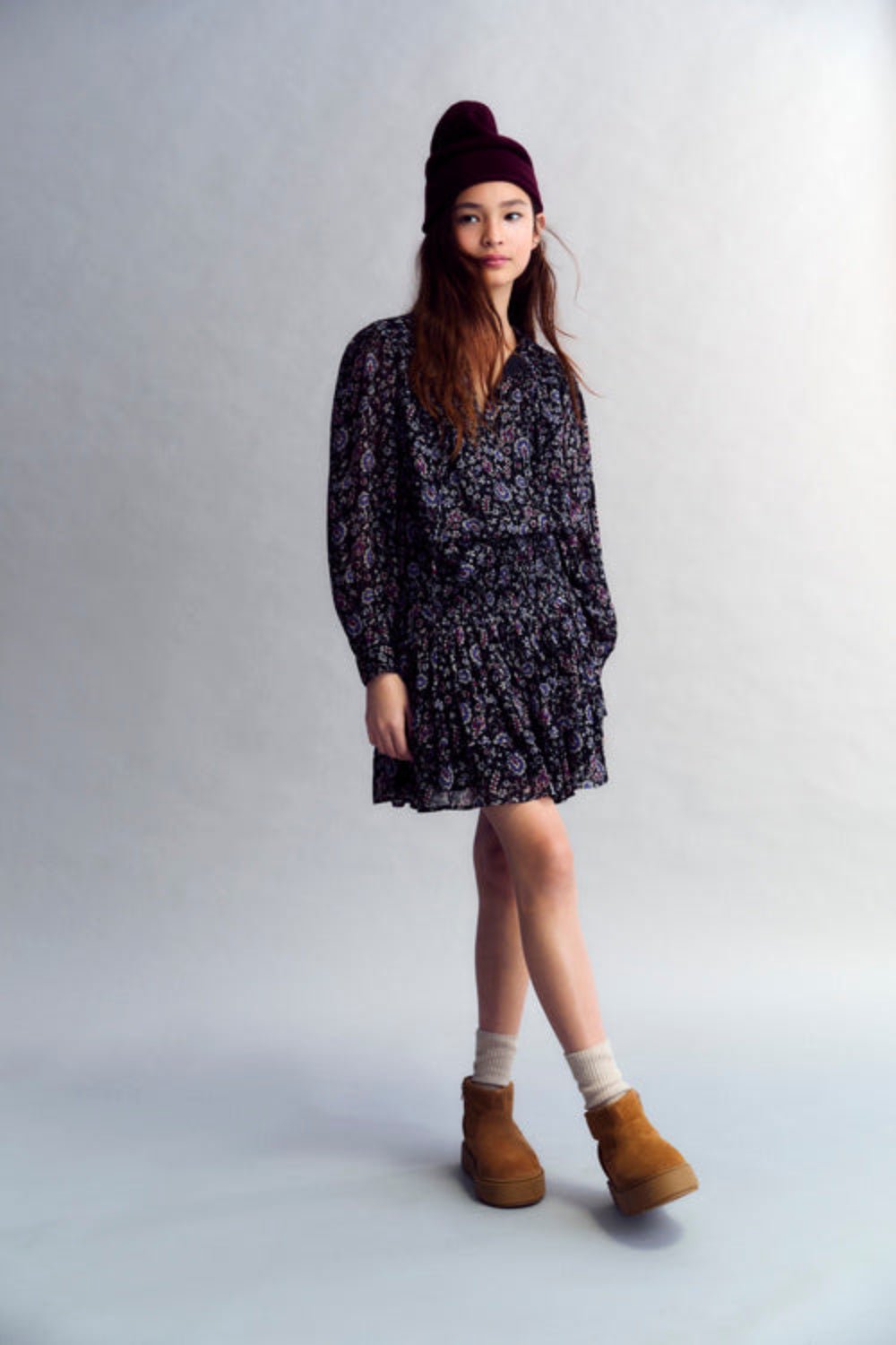 The New Society Francisca gonna viscosa lurex