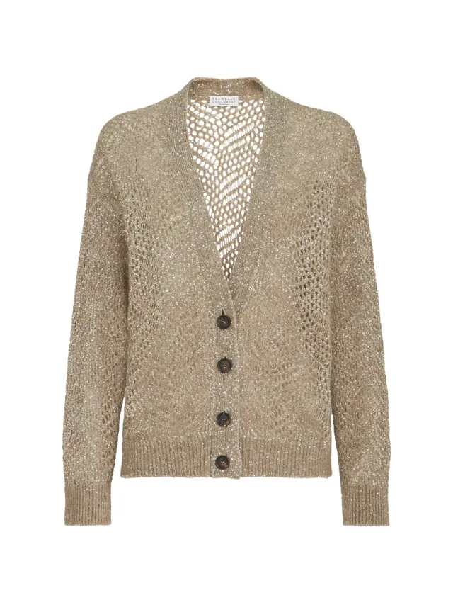 Brunello Cucinelli MRG562506 cardigan donna marrone