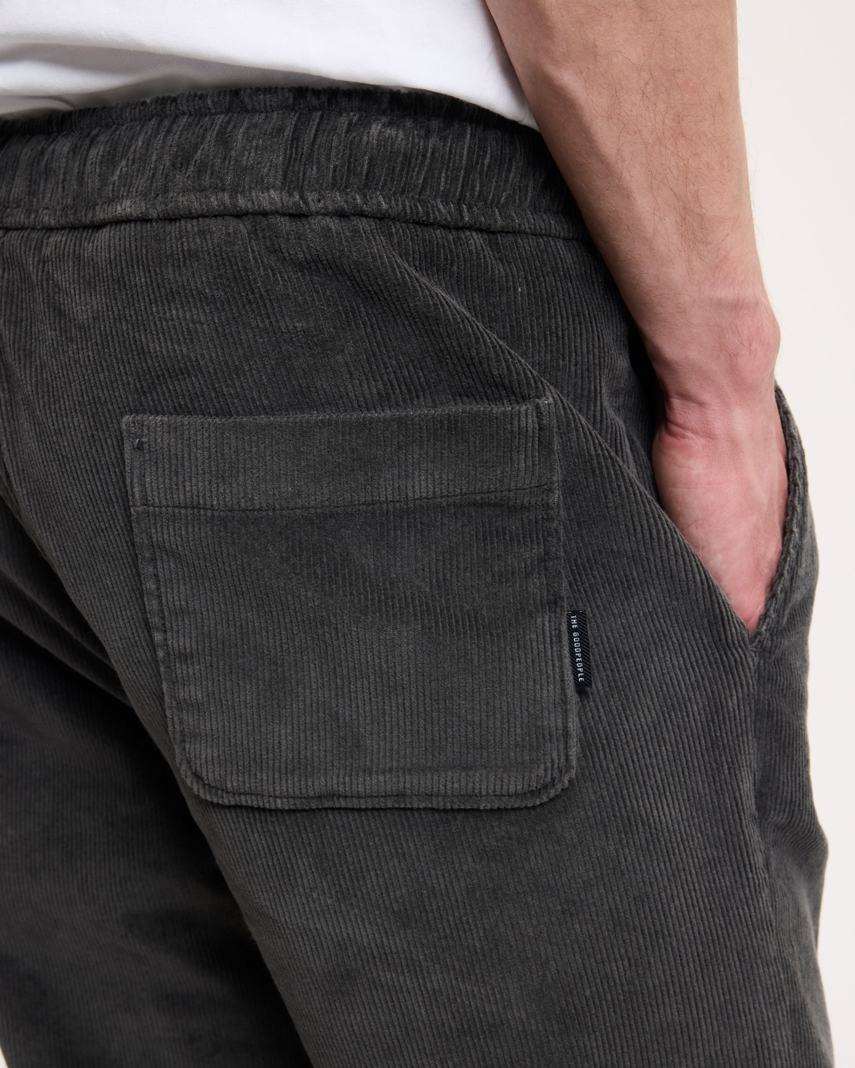 Goodpeople Bob pantaloni velluto antracite relaxed fit