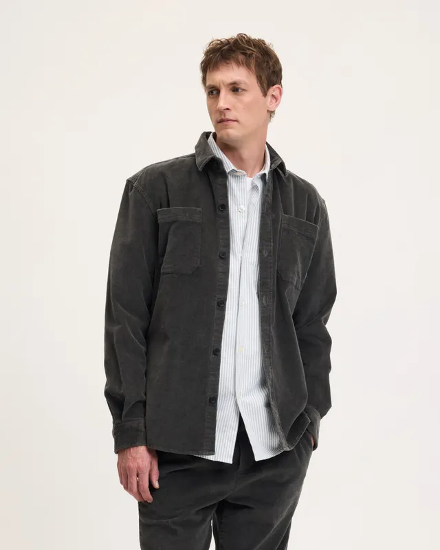 GOODPEOPLE Snewy camicia velluto Antracite calda