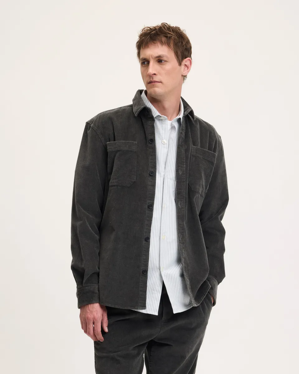 GOODPEOPLE Snewy camicia velluto Antracite calda