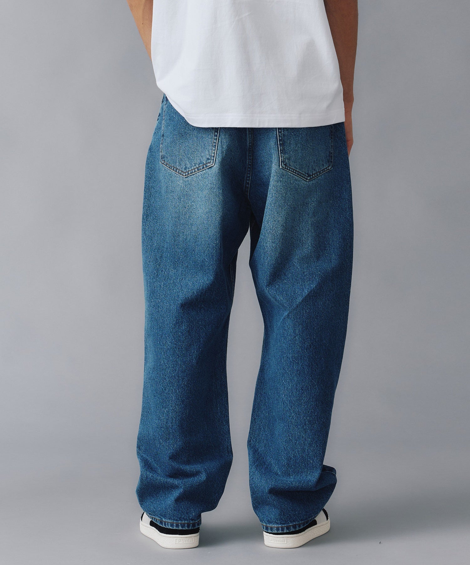 X-Large Patched Denim Pants jeans cotone