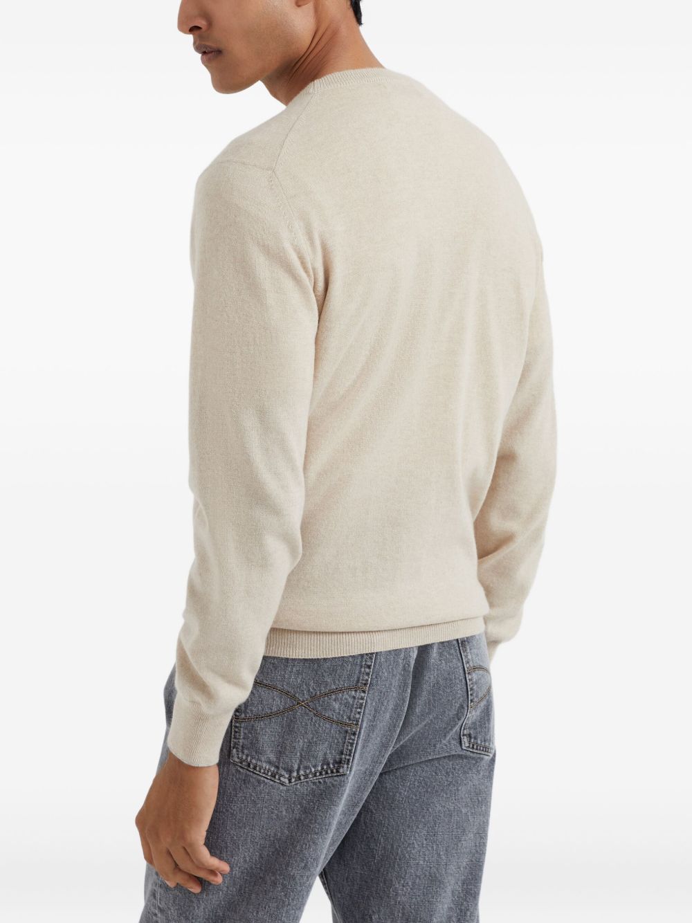 Brunello Cucinelli M2200100 maglia uomo sabbia