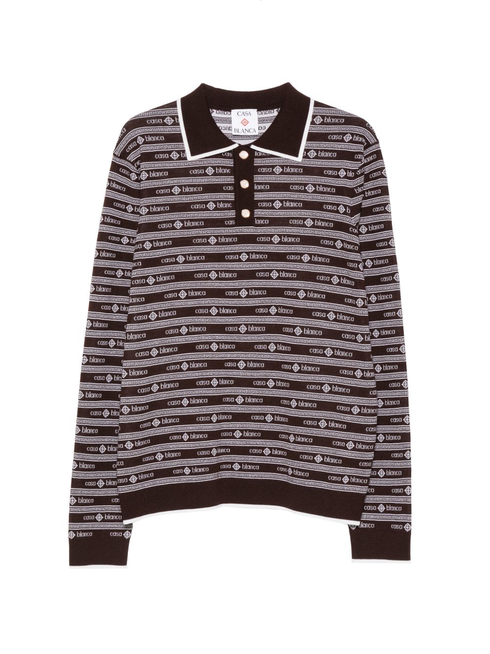 Casablanca M-PF26-KW-729-01 polo marrone uomo